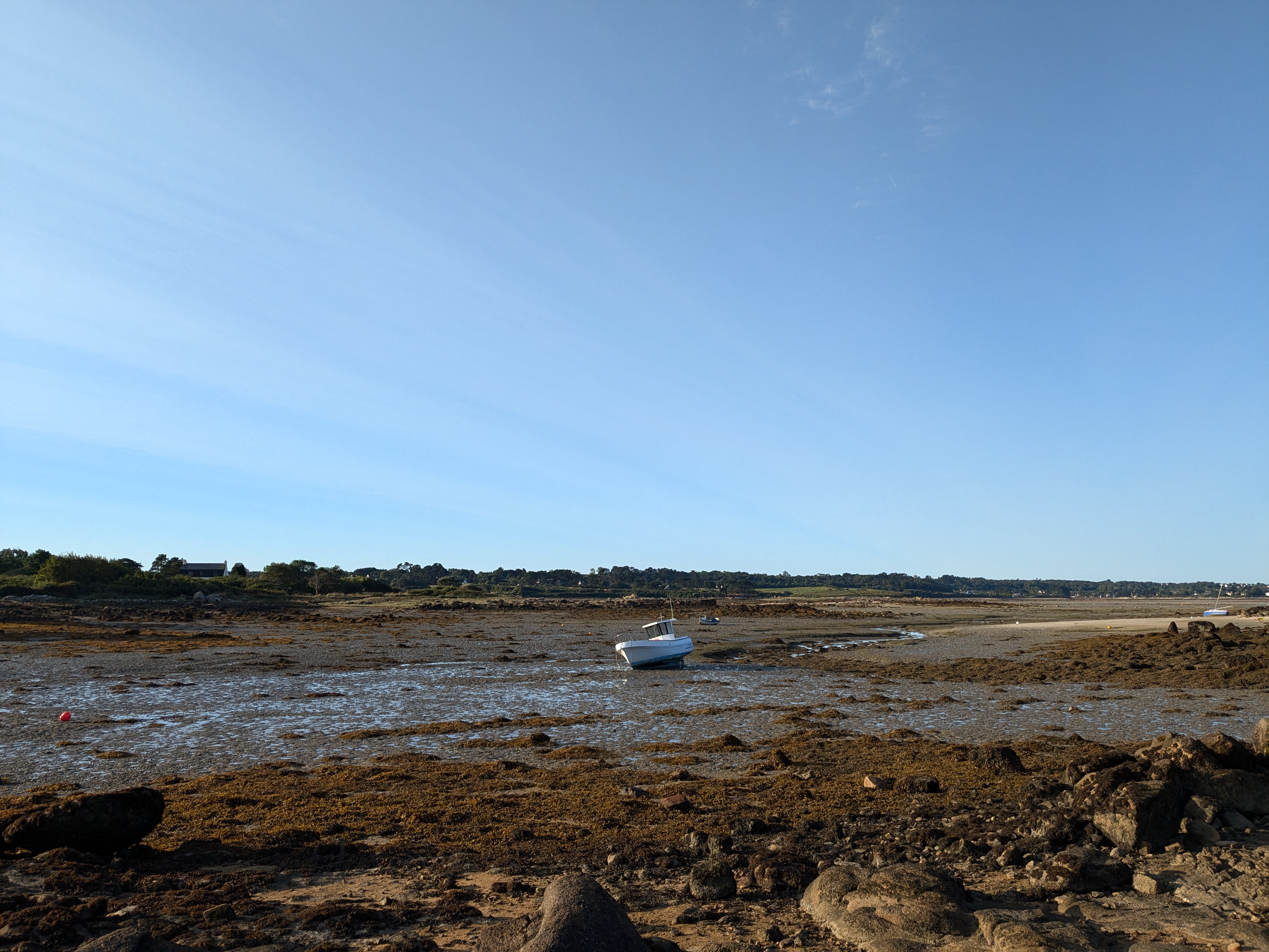Démarrage à Landrellec en marée basse